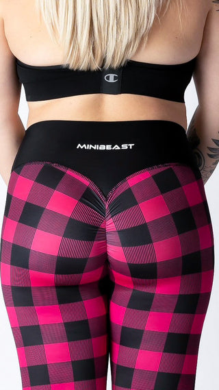 Curve Classic Leggings Pattern - Pink Plaid
