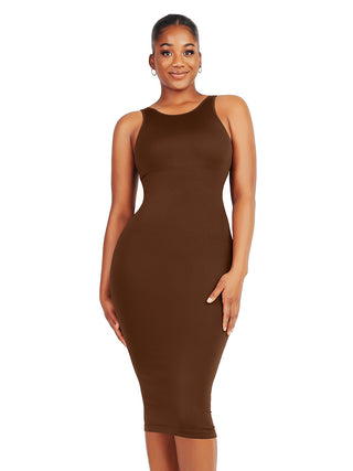Contour Y Dress - Mocha
