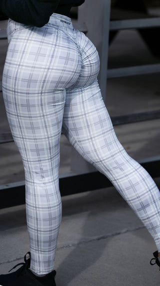 Curve Classic Leggings Pattern - Grey Gingham
