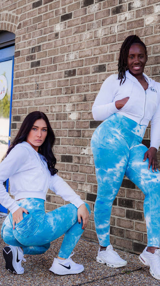 Curve X Leggings Marble - Marble Blue