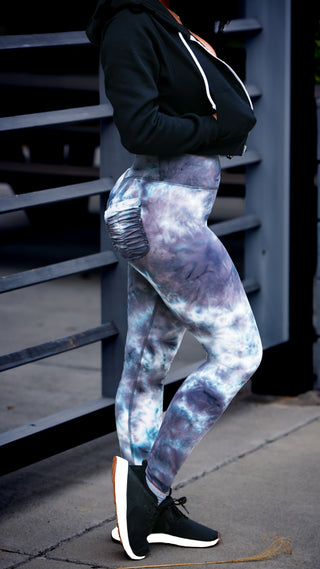 Curve X Leggings Marble - Marble Storm