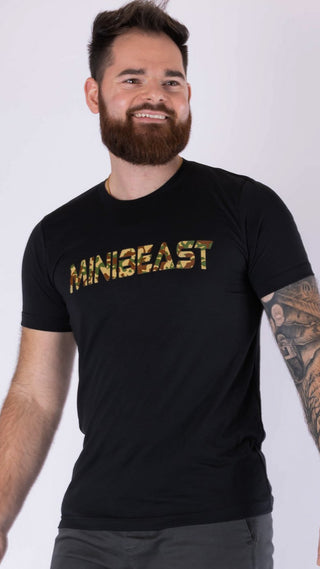 Minibeast Classic Lightweight Unisex Tee - Black / Camo