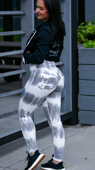 Curve X Leggings Marble - Marble Grey