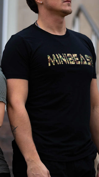 Minibeast Classic Lightweight Unisex Tee - Black / Camo