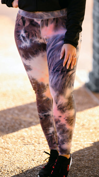 Curve Classic Leggings Marble - Marble Pink Dusk