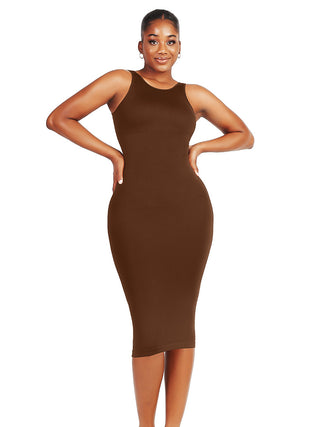Contour Y Dress - Mocha