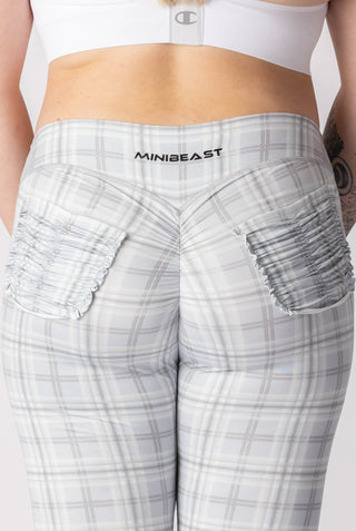 Curve X Leggings Pattern - Grey Gingham