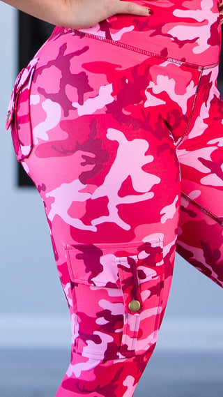 Curve Cargo Leggings Pattern - Ruby Camo