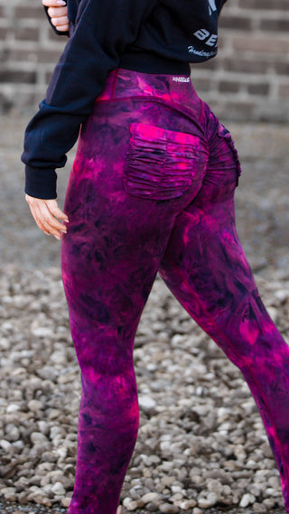 Curve X Leggings Marble - Marble Black Cherry