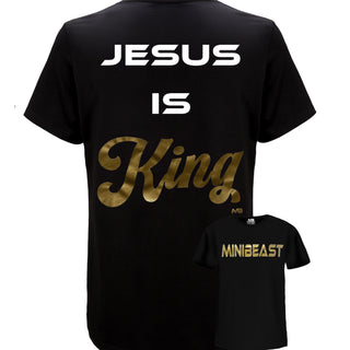 Jesus is King Midweight Unisex Tee - Black