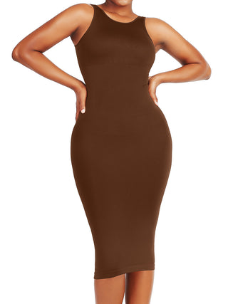 Contour Y Dress - Mocha