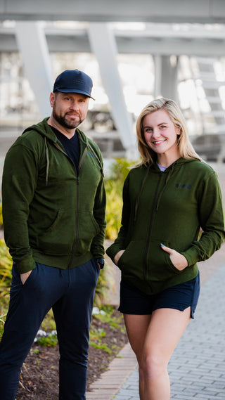 Unisex USA Midweight Hoodie - Army