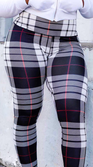 Curve X Leggings Pattern - Black Gingham