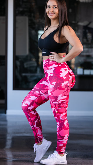 Curve Cargo Leggings Pattern - Ruby Camo