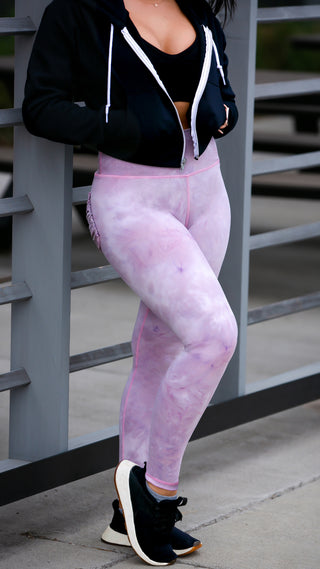 Curve X Leggings Marble - Marble Blush