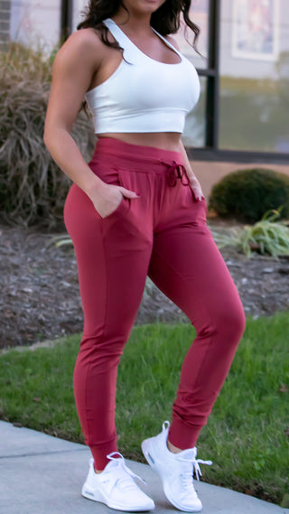 Balance Joggers - Cranberry