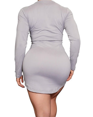 Og T-shirt Dresses - Long Sleeve - Frost