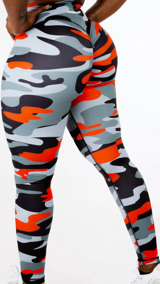 Curve Classic Leggings Pattern - Red Camo