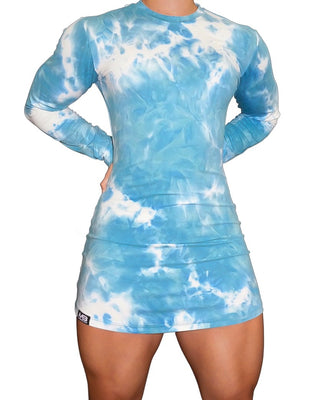 Og T-shirt Dresses - Long Sleeve - Marble Blue