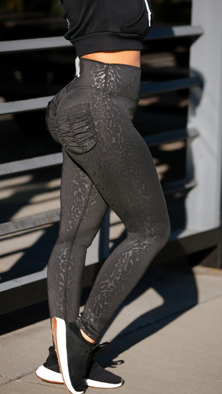 Curve X Leggings Pattern - Black Leopard