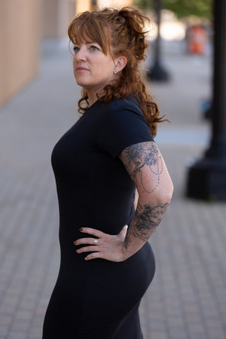 Og T-shirt Dresses - Short Sleeve - Black