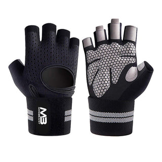 Lifting Wrist Wrap Gloves - Black