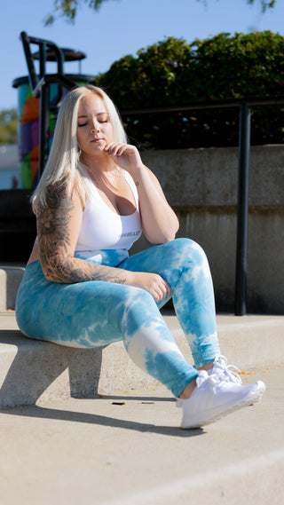 Curve Classic Leggings Marble - Marble Blue